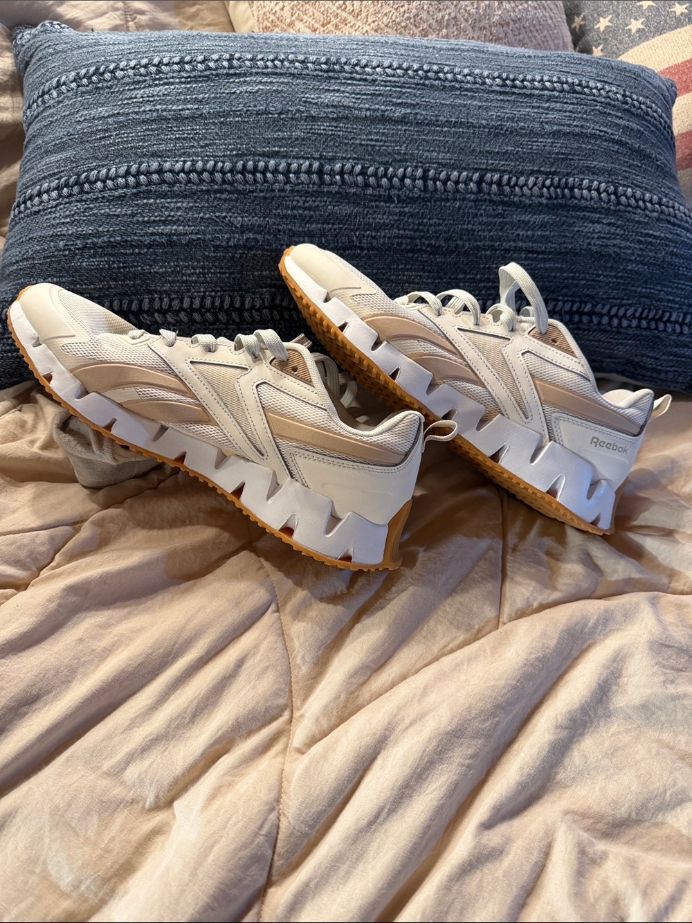 Reebok Women’s White & Beige Trail Sneakers